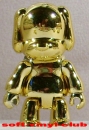 Toy2r 10th Anniversary - special edition program 02, 2" Qee Metallic Gold Qee Dog, keychain, Qee # 549