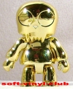 Toy2r 10th Anniversary - special edition program 02, 2" Qee Metallic Gold Qee Toyer, keychain
