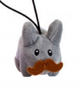 Kidrobot Happy Labbit Plush "Cute N' Crazy" Mini Series 2015 by Frank Kozik -grey