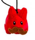 Kidrobot Happy Labbit Plush "Cute N' Crazy" Mini Series 2015 by Frank Kozik - red