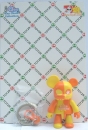 Toy2r 2.5" Qee Plugin Hollywood orange, collectible art, Schlüsselanhänger