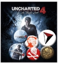 Uncharted 4 Ansteck-Badges 6er-Pack Mix 1